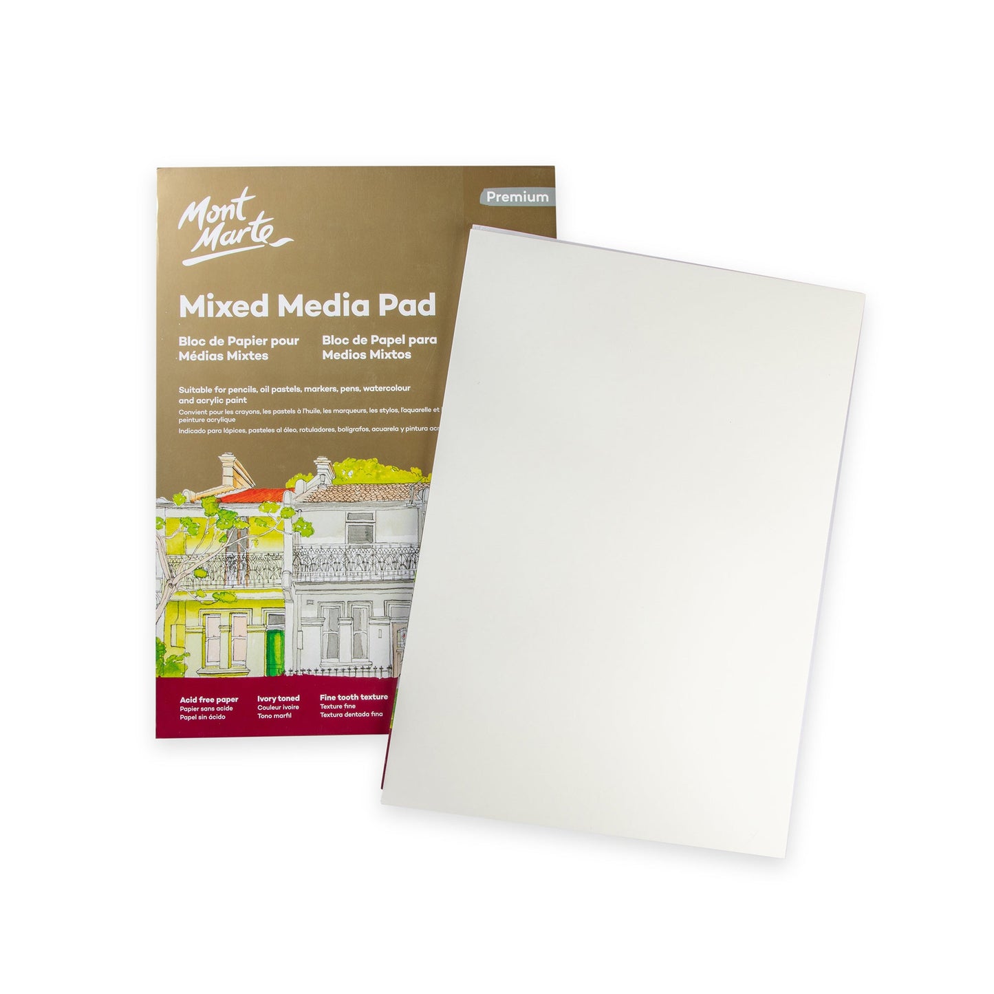 Mont Marte Mixed Media Pad 300gsm A3 15 Sheets