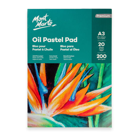 Mont Marte Premium Oil Pastel Pad 200gsm A3 20 Sheets