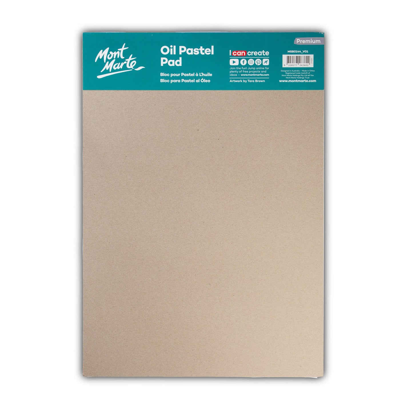 Mont Marte Premium Oil Pastel Pad 200gsm A3 20 Sheets