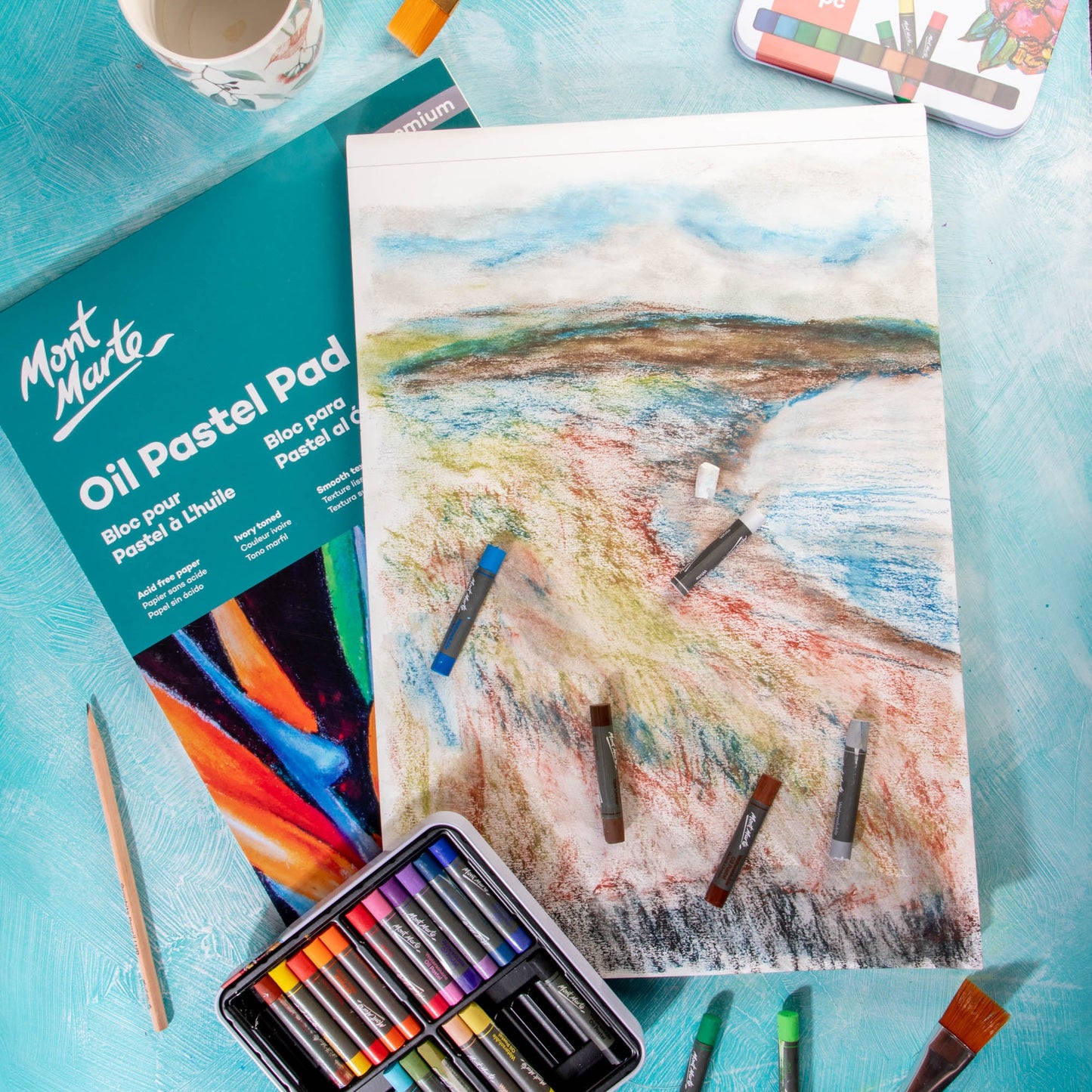 Mont Marte Premium Oil Pastel Pad 200gsm A3 20 Sheets