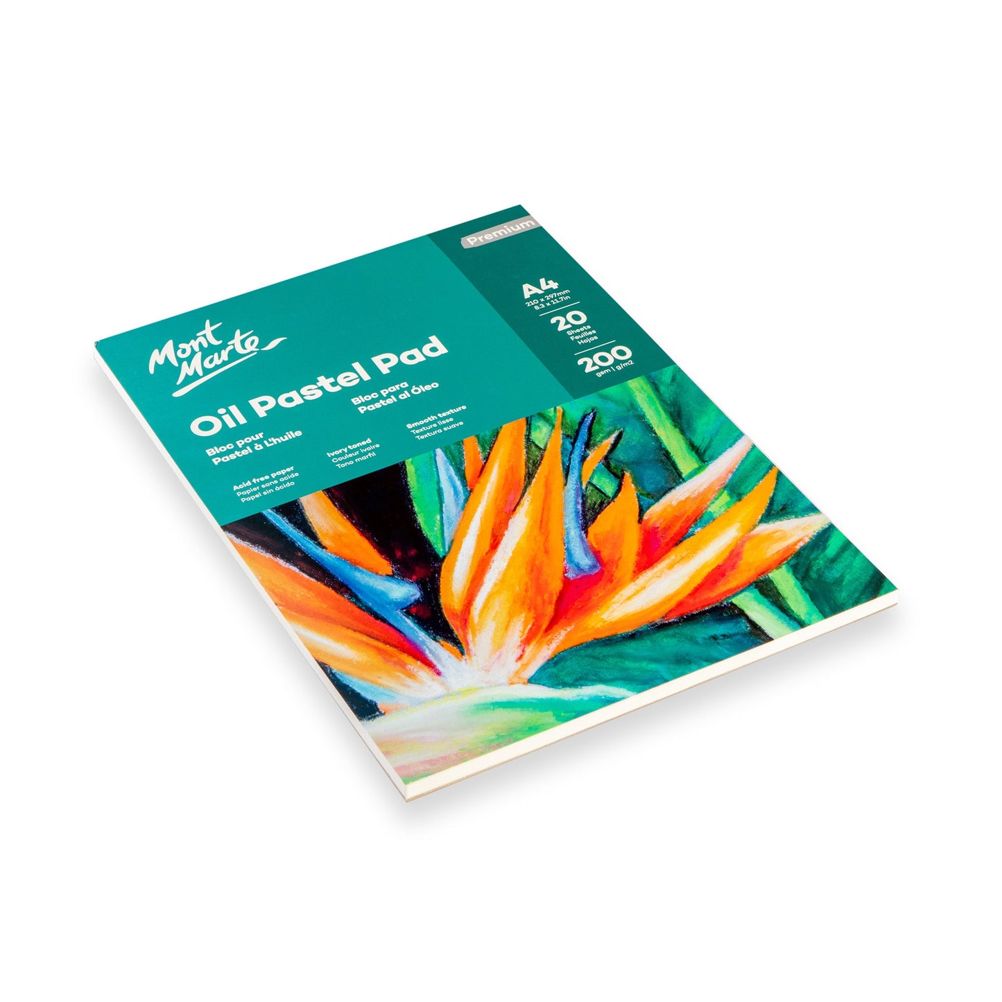 Mont Marte Premium Oil Pastel Pad 200gsm A4 20 Sheets