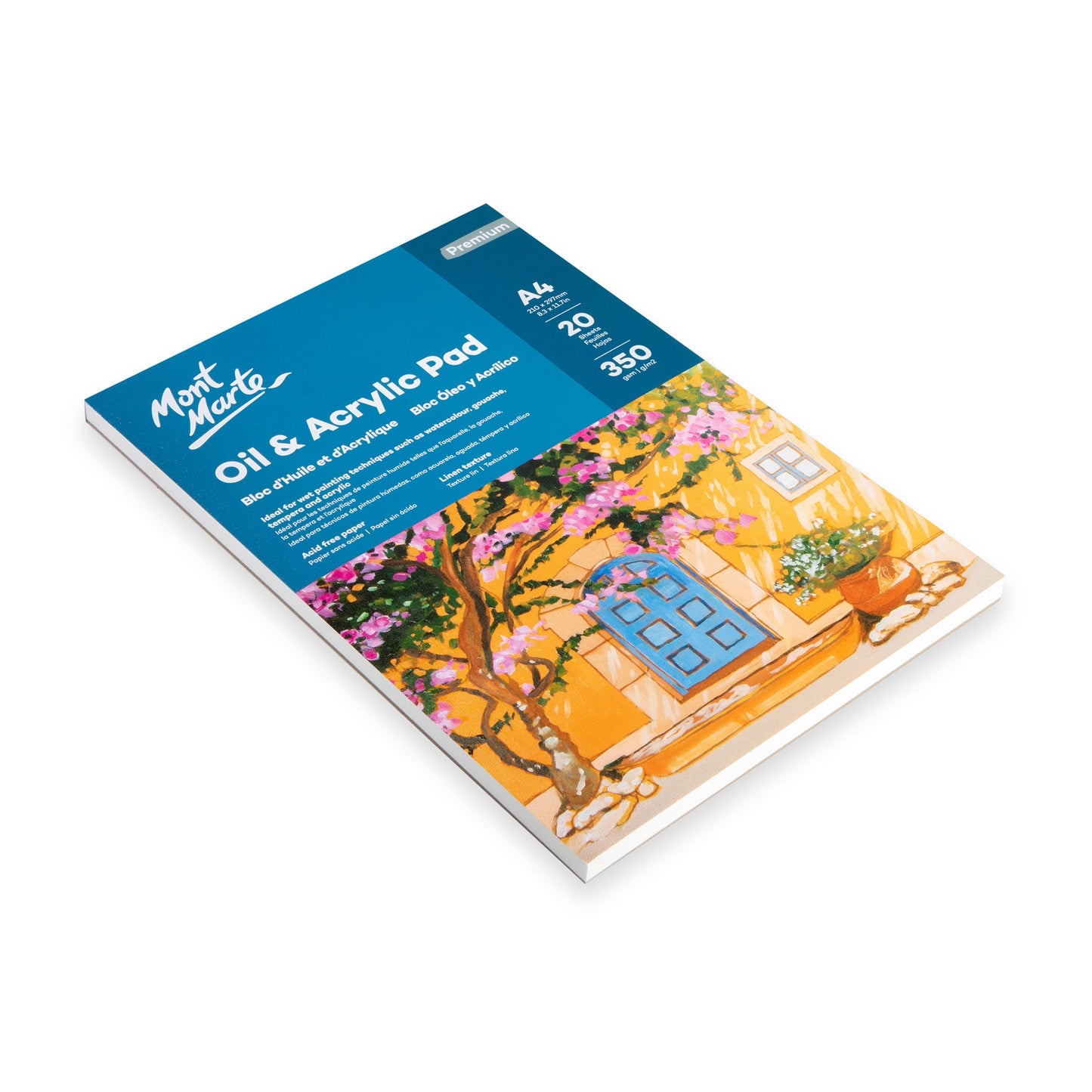 Mont Marte Oil & Acrylic Pad 350gsm A4 20 Sheets