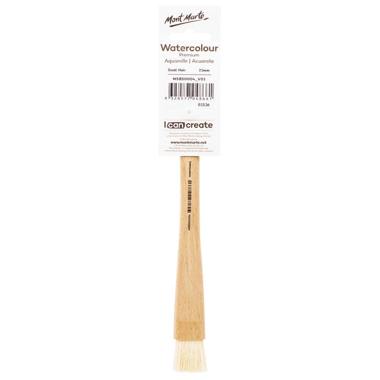 Mont Marte Goat Hair Beech Hake Brush - 23mm