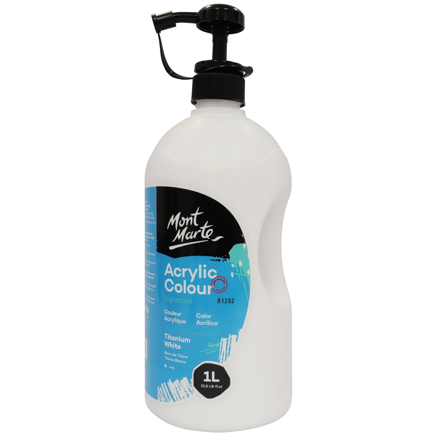 Mont Marte Signature Acrylic Paint 1 Litre Bottle - Titanium White