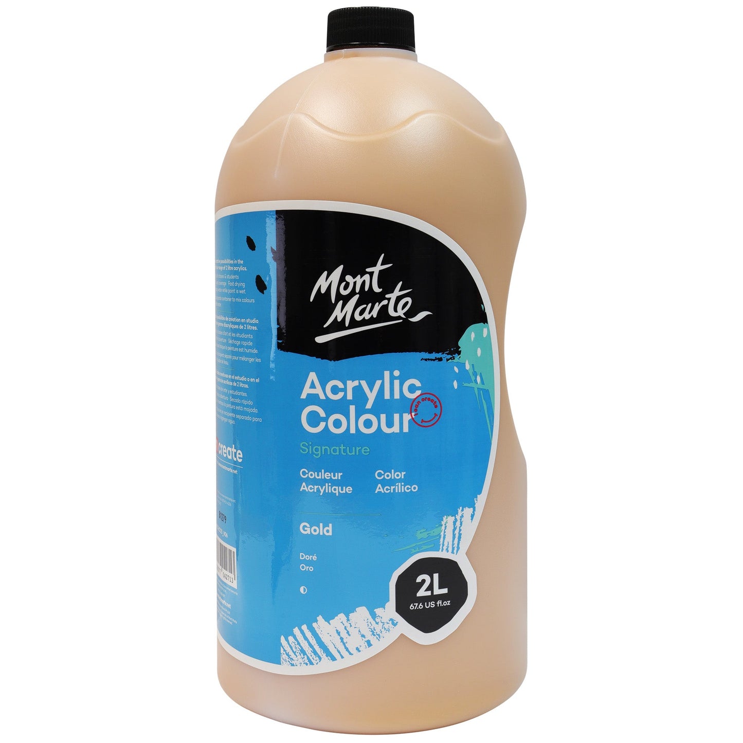 Mont Marte Signature Acrylic Paint 2 Litre Bottle - Gold