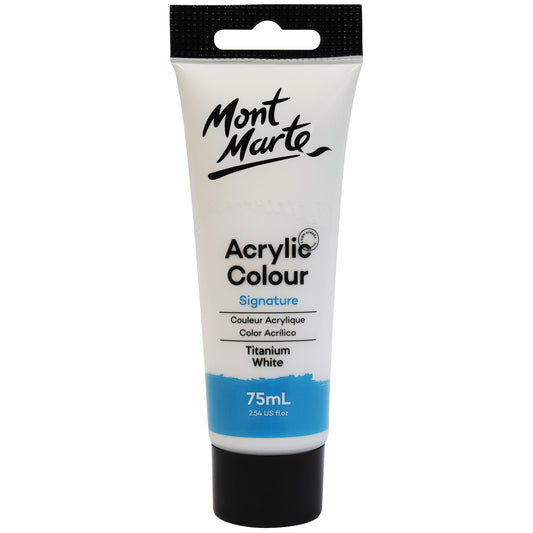 Mont Marte Signature Acrylic Paint 75ml Tube - Titanium White
