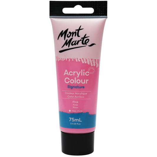 Mont Marte Signature Acrylic Paint 75ml Tube - Pink