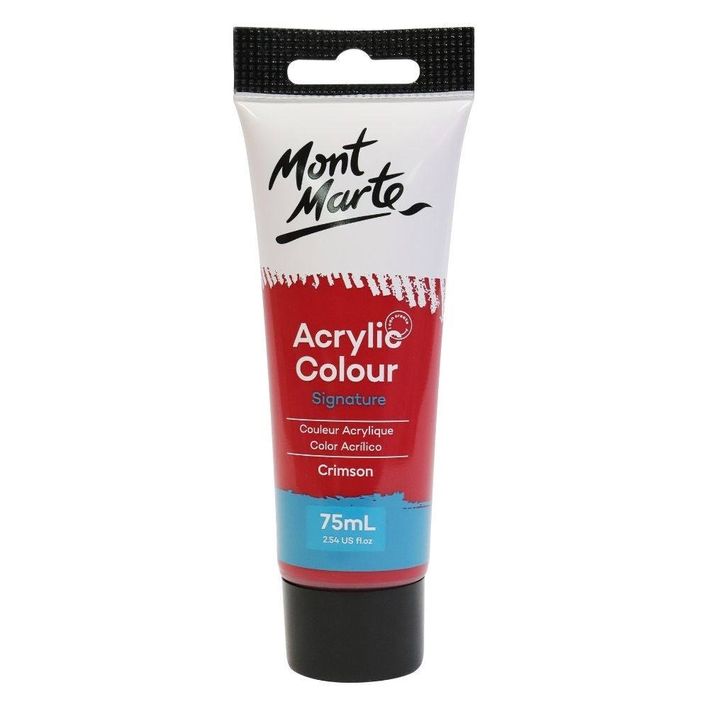 Mont Marte Signature Acrylic Paint 75ml Tube - Crimson