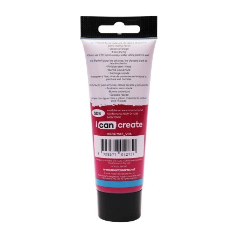 Mont Marte Signature Acrylic Paint 75ml Tube - Magenta