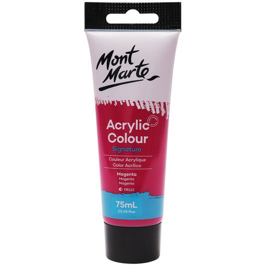 Mont Marte Signature Acrylic Paint 75ml Tube - Magenta
