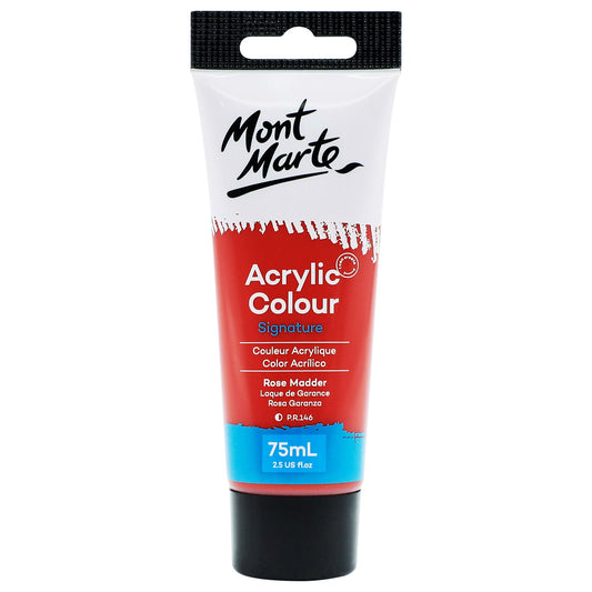 Mont Marte Signature Acrylic Paint 75ml Tube - Rose Madder