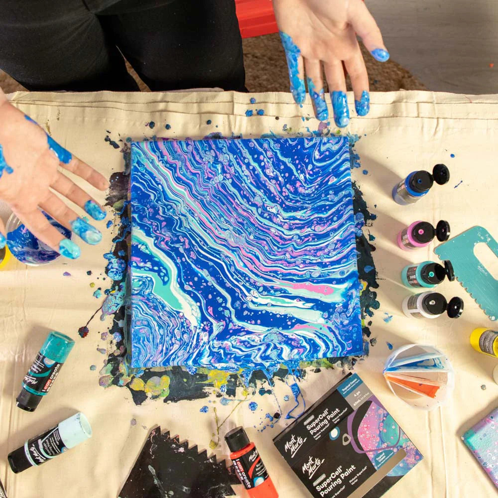 Mont Marte Supercell Pouring Paint- Pk4 Tropical Ocean
