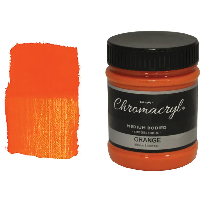 ORANGE Chromacryl Student Acrylic 250ml