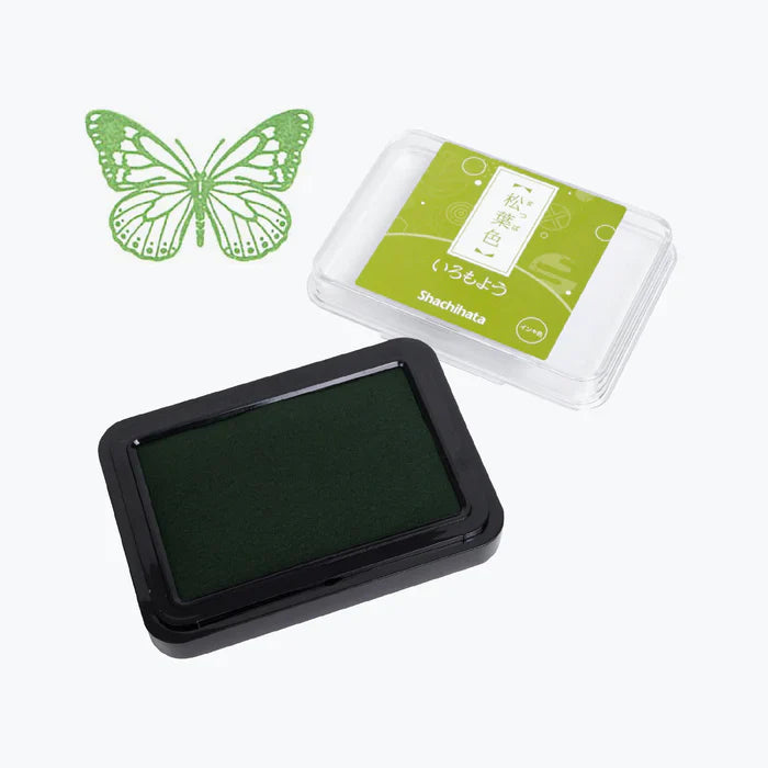 Shachihata Iromoyo Stamp Pad PINE LEAF GREEN HAC-1-DYG