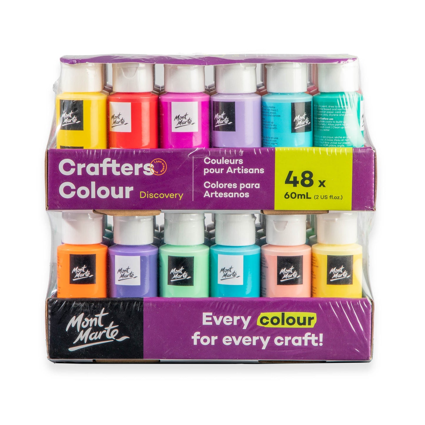 Mont Marte Discovery Crafters Acrylic Paint Set 48pc x 60ml