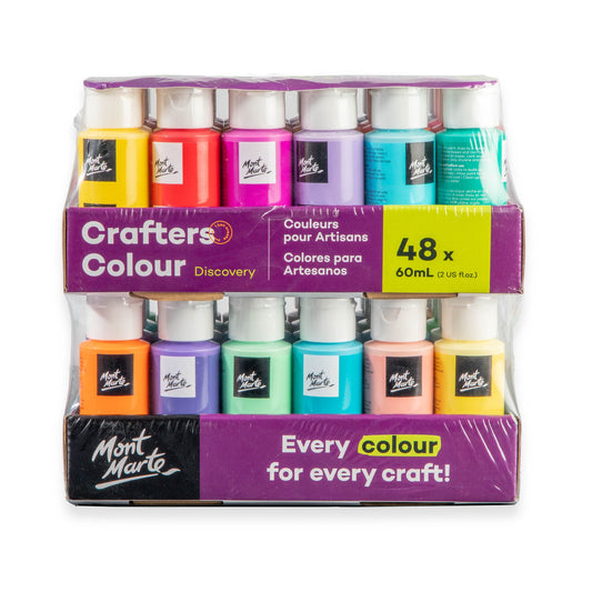 Mont Marte Discovery Crafters Acrylic Paint Set 48pc x 60ml
