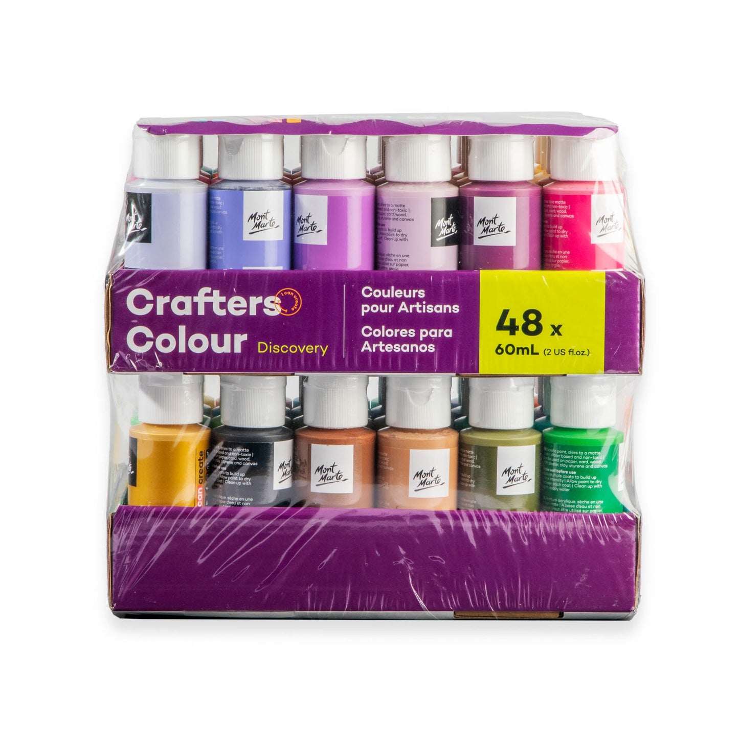Mont Marte Discovery Crafters Acrylic Paint Set 48pc x 60ml