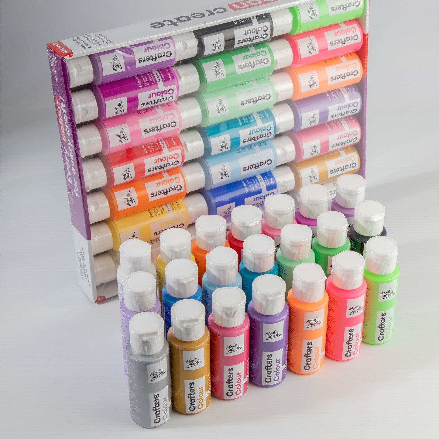 Mont Marte Discovery Crafters Colour Acrylic Paint Set 21pc x 60ml