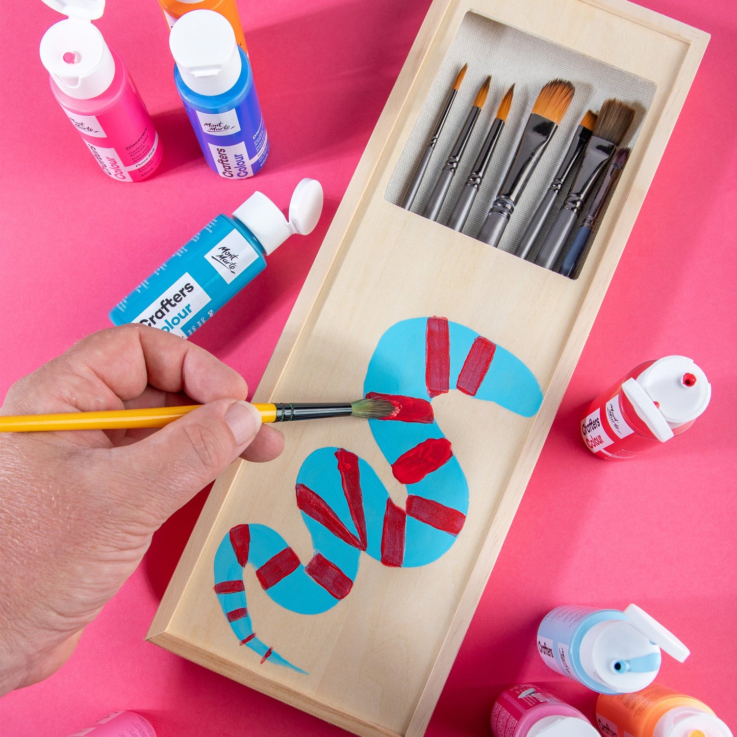 Mont Marte Discovery Crafters Colour Acrylic Paint Set 21pc x 60ml