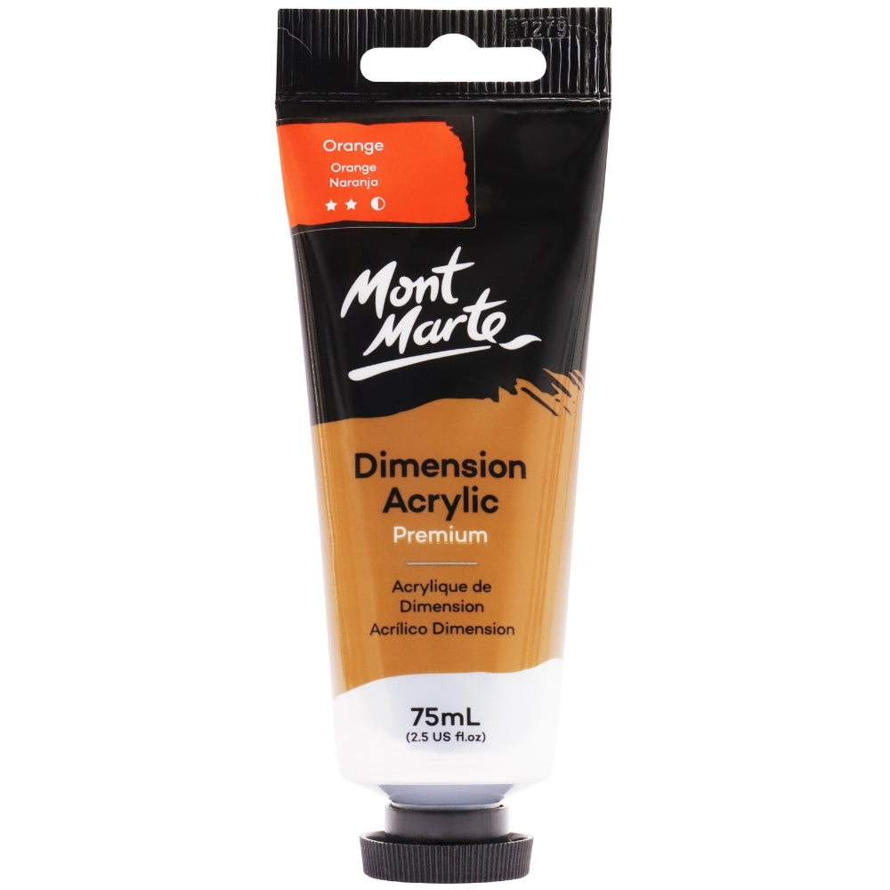 xx Mont Marte Dimension Acrylic Paint 75ml Tube - Orange