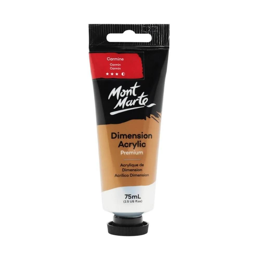 xx Mont Marte Dimension Acrylic Paint 75ml Tube - Carmine