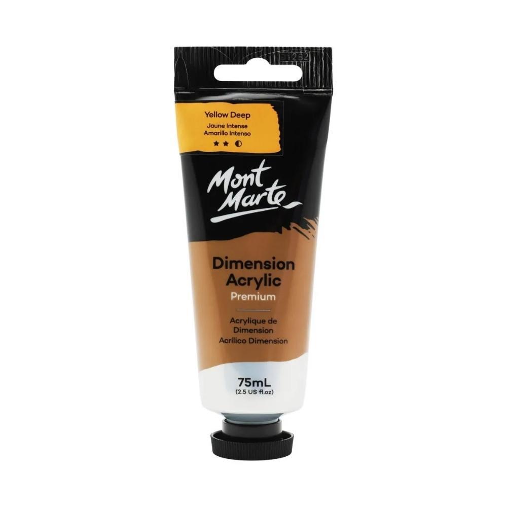 Mont Marte Dimension Acrylic Paint 75ml Tube - Yellow Deep