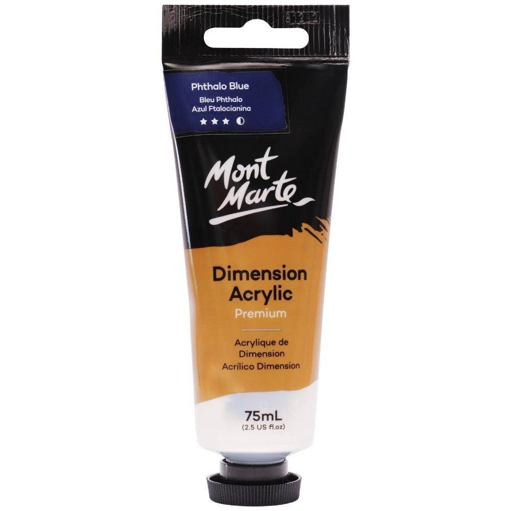 Mont Marte Dimension Acrylic Paint 75ml Tube - Phthalo Blue
