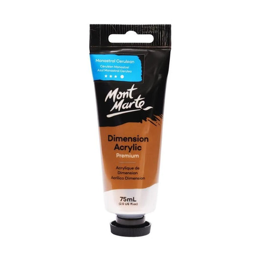 Mont Marte Dimension Acrylic Paint 75ml Tube - Monastral Cerulean Blue