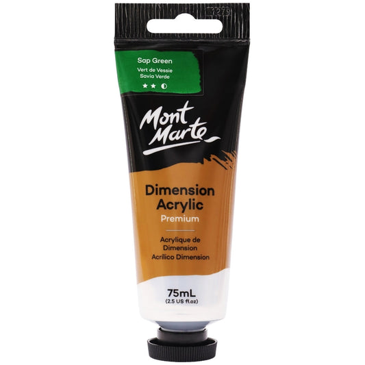 xx Mont Marte Dimension Acrylic Paint 75ml Tube - Sap Greenx