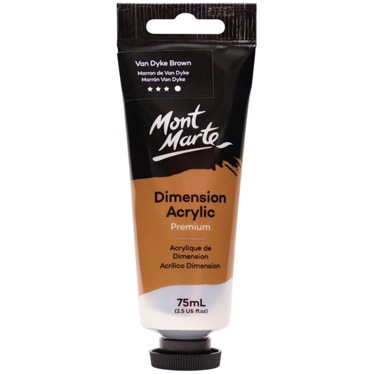 Mont Marte Dimension Acrylic Paint 75ml Tube - Vandyke Brown