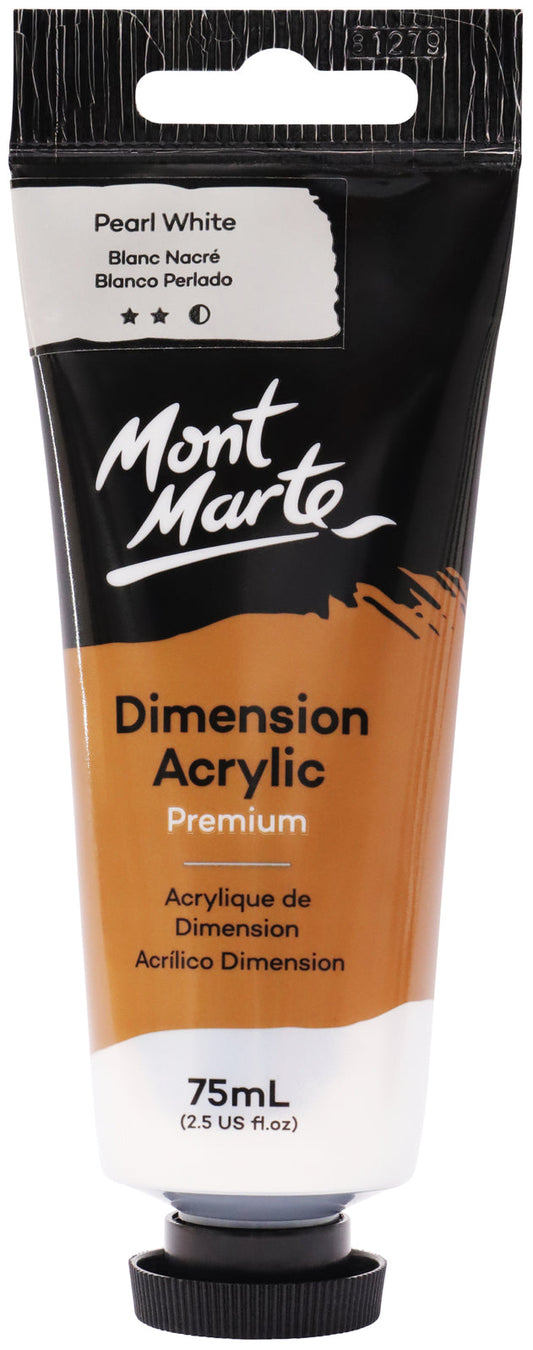 Mont Marte Dimension Acrylic Paint 75ml Tube - Pearl White