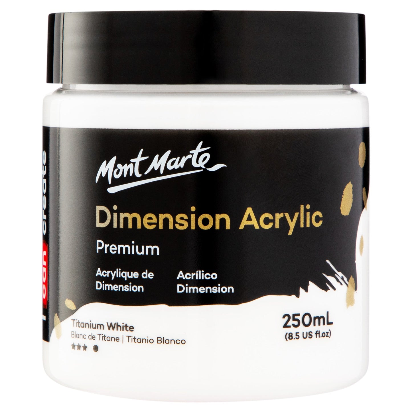 Mont Marte Dimension Acrylic Paint 250mls - Titanium White