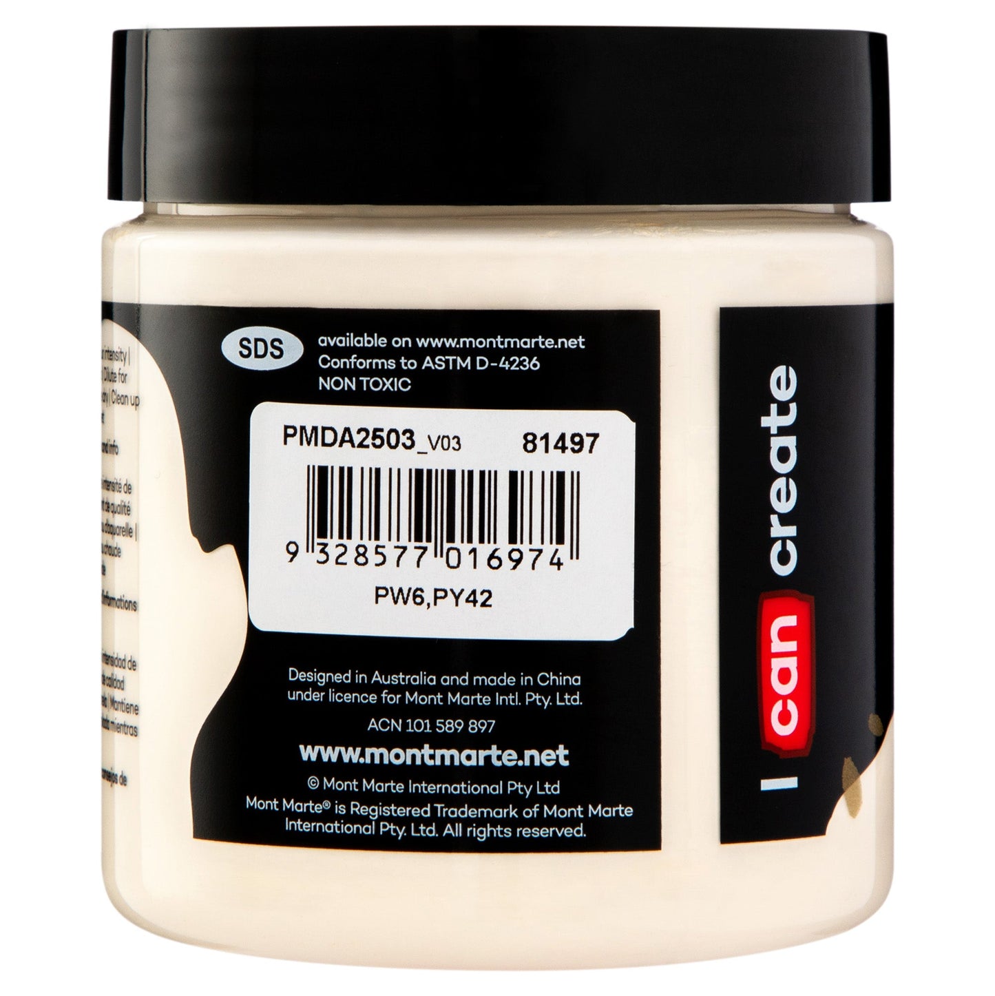 Mont Marte Dimension Acrylic Paint 250mls - Cream