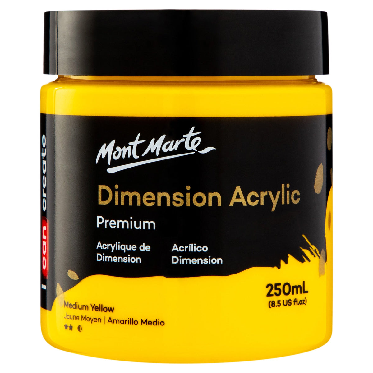 xx Mont Marte Dimension Acrylic Paint 250mls - Medium Yellow