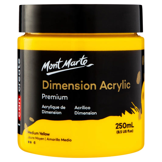 xx Mont Marte Dimension Acrylic Paint 250mls - Medium Yellow