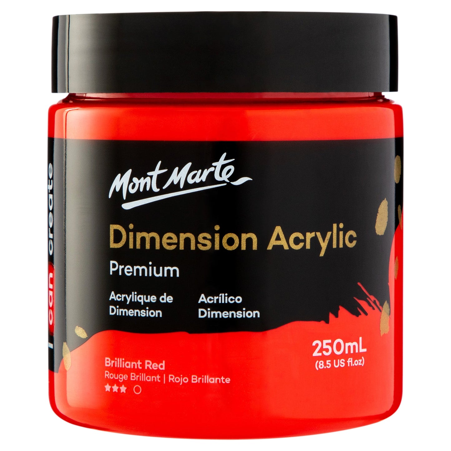 Mont Marte Dimension Acrylic Paint 250mls - Brilliant Red