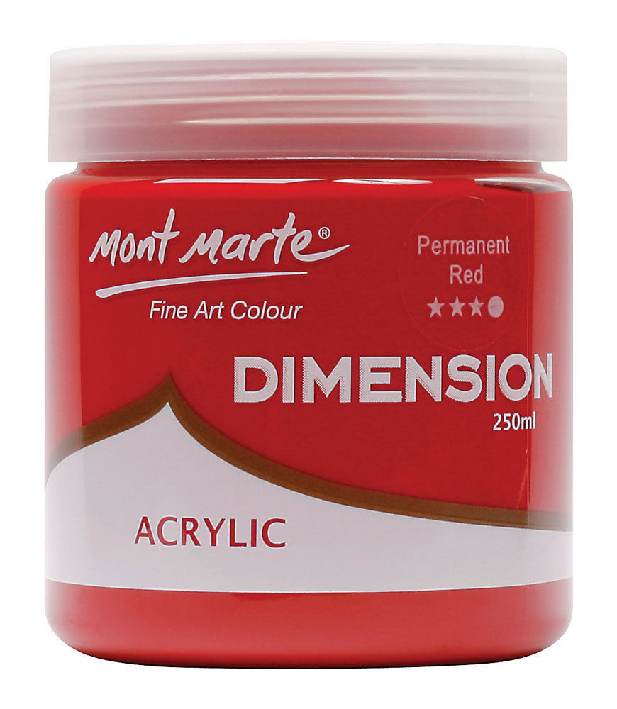 Mont Marte Dimension Acrylic Paint 250mls - Red
