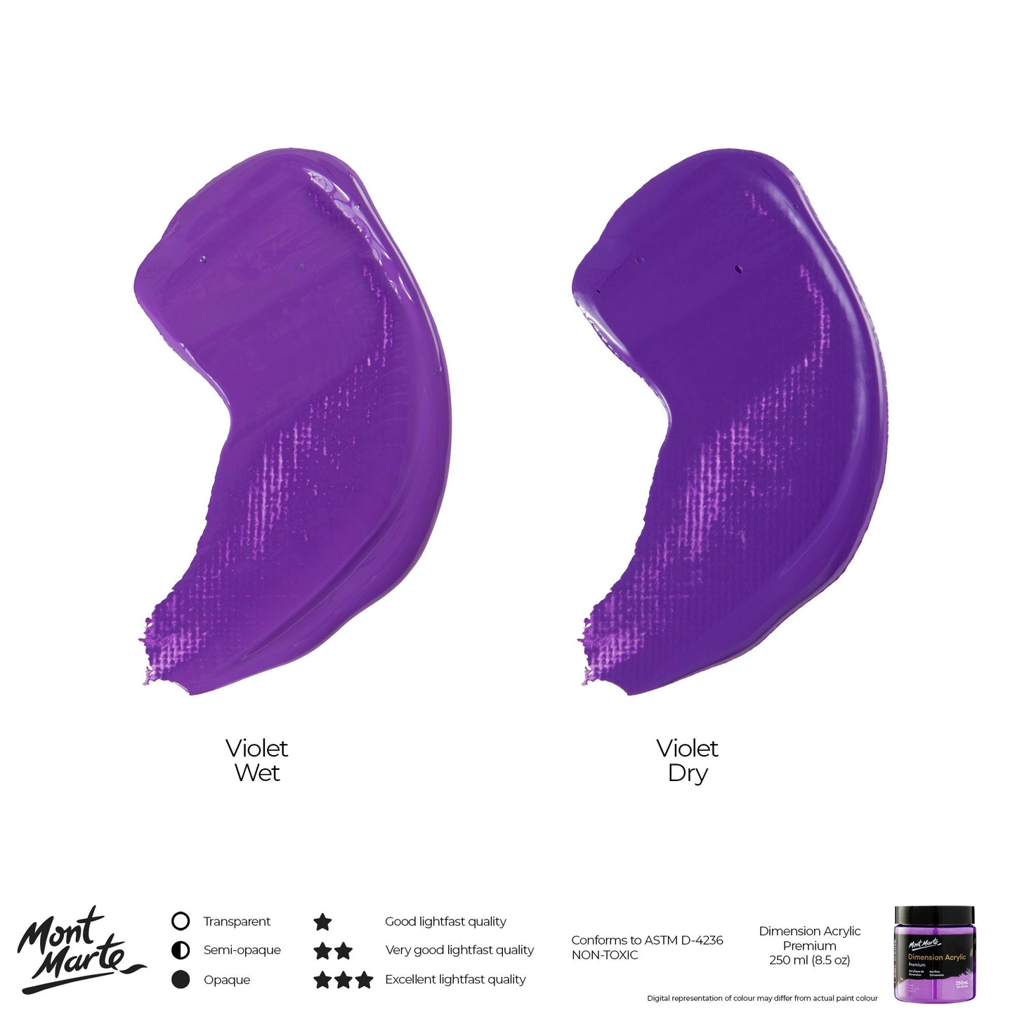 Mont Marte Dimension Acrylic Paint 250mls - Violet