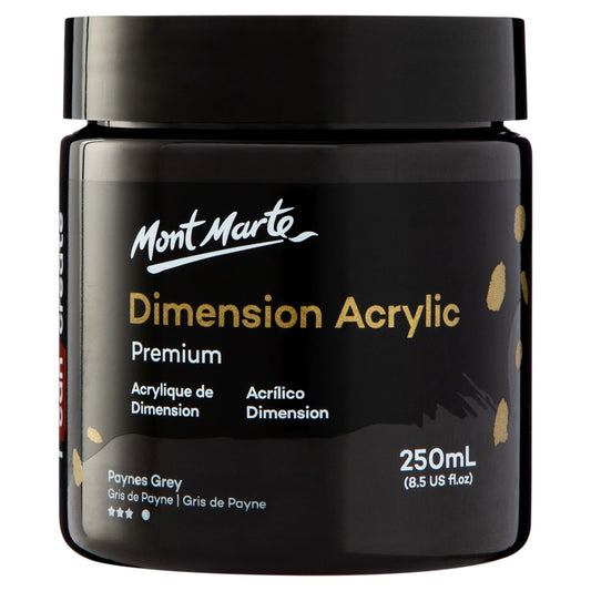 Mont Marte Dimension Acrylic Paint 250mls - Paynes Grey