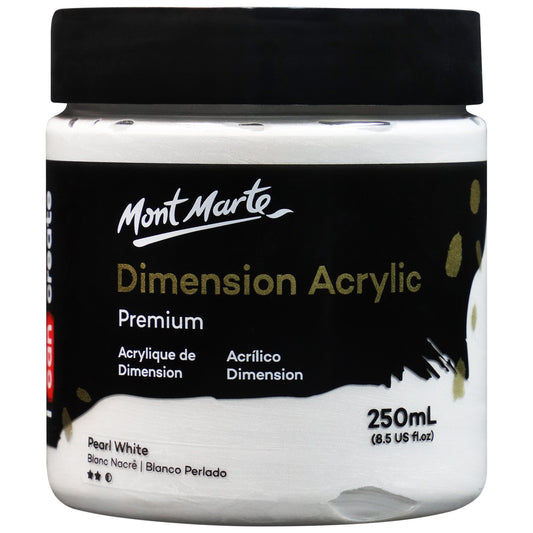 Mont Marte Dimension Acrylic Paint 250mls - Pearl White