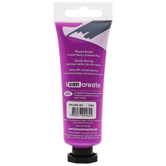 Mont Marte Fluoro Acrylic Paint 50ml - Purple