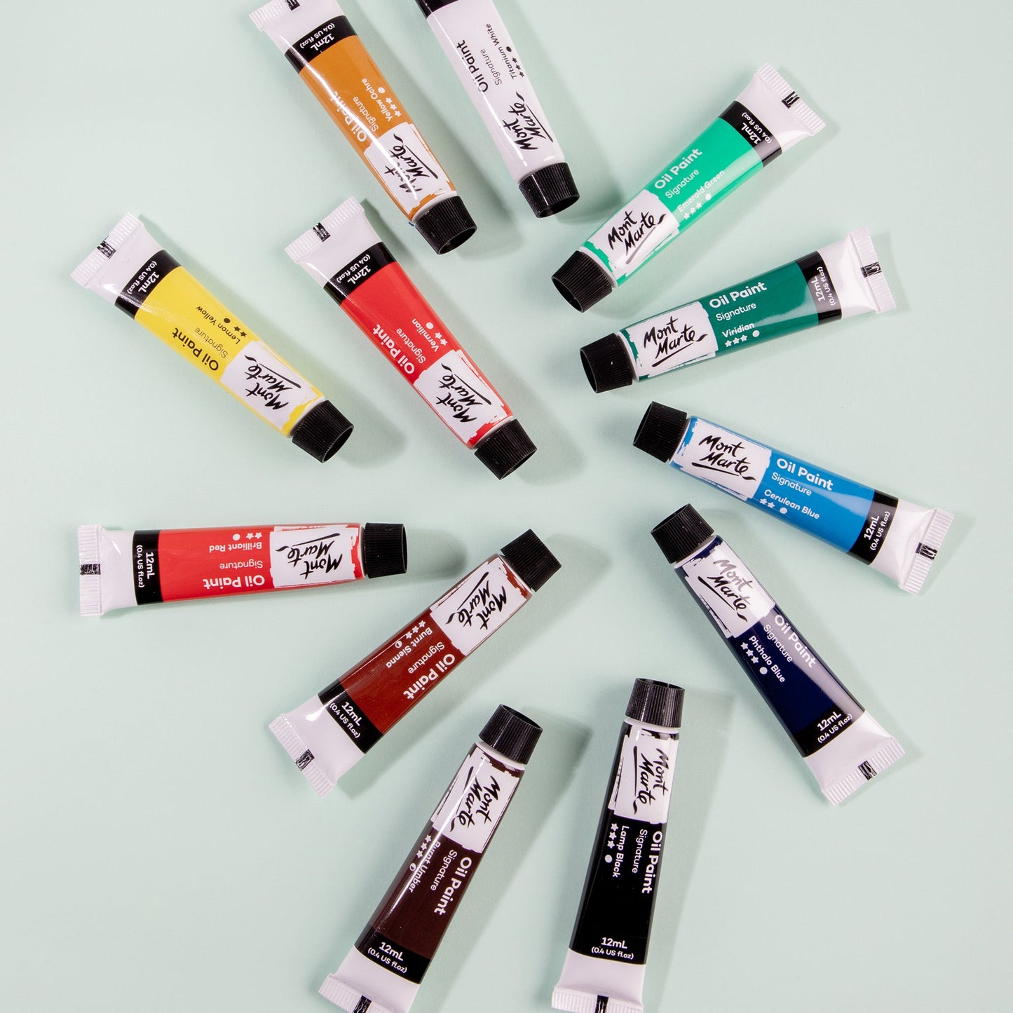 Mont Marte Oil Paints 12pc x 12ml