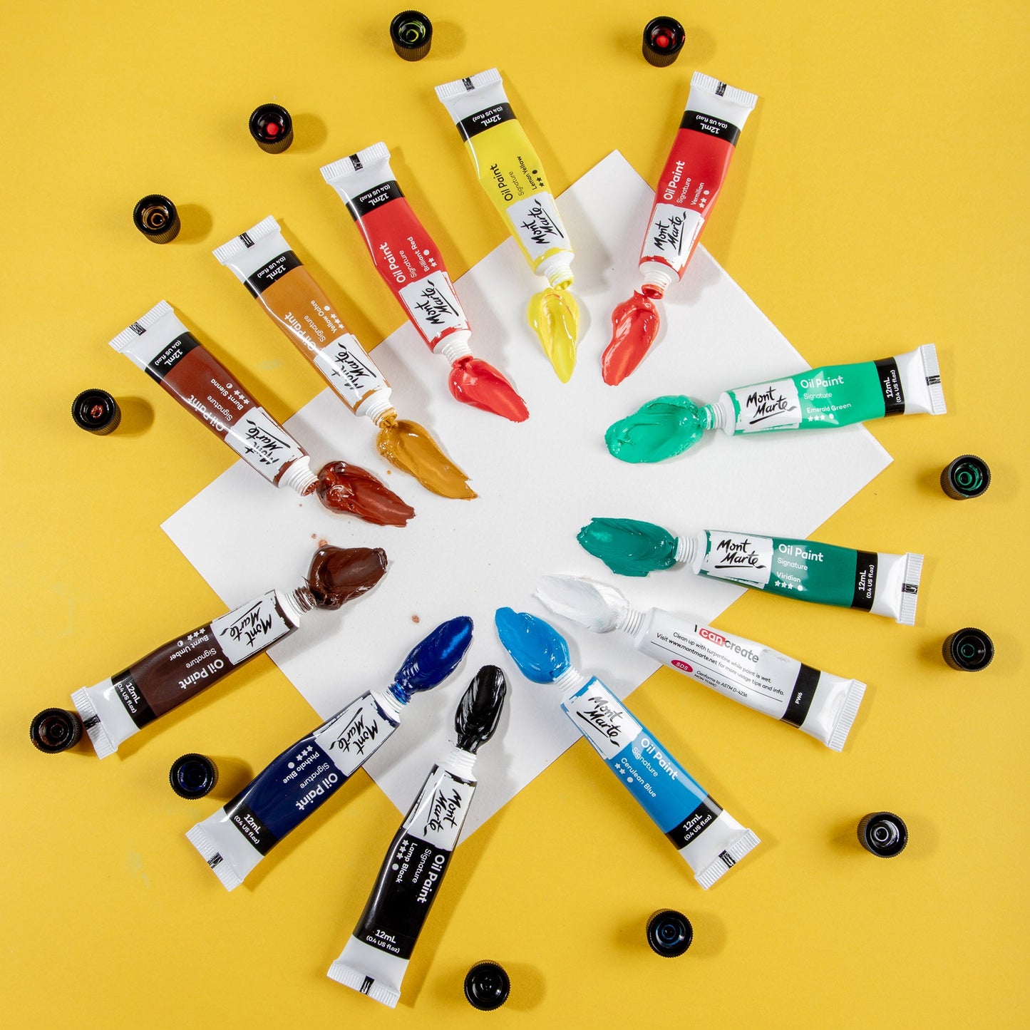 Mont Marte Oil Paints 12pc x 12ml