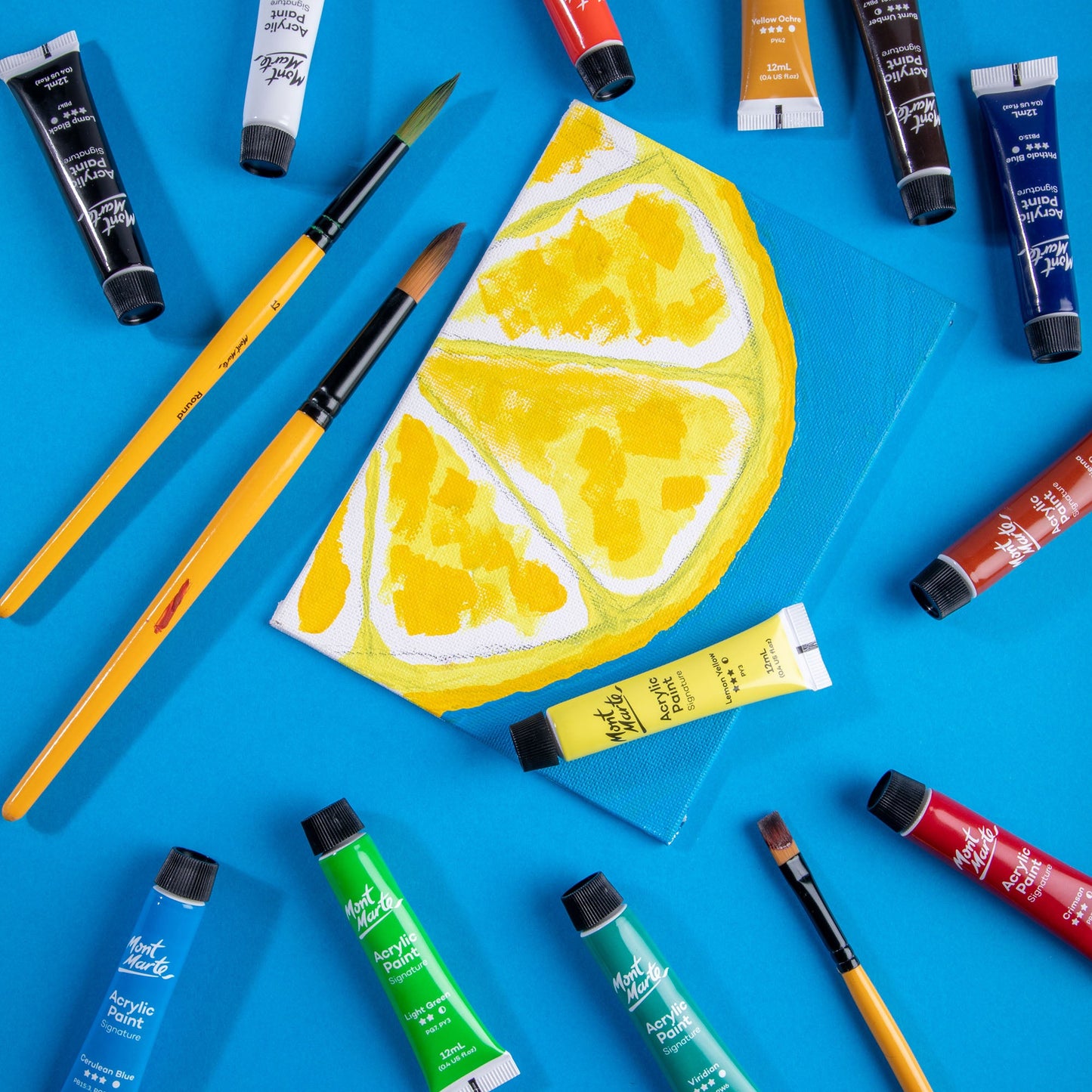 Mont Marte Acrylic Paints 12pc x 12ml