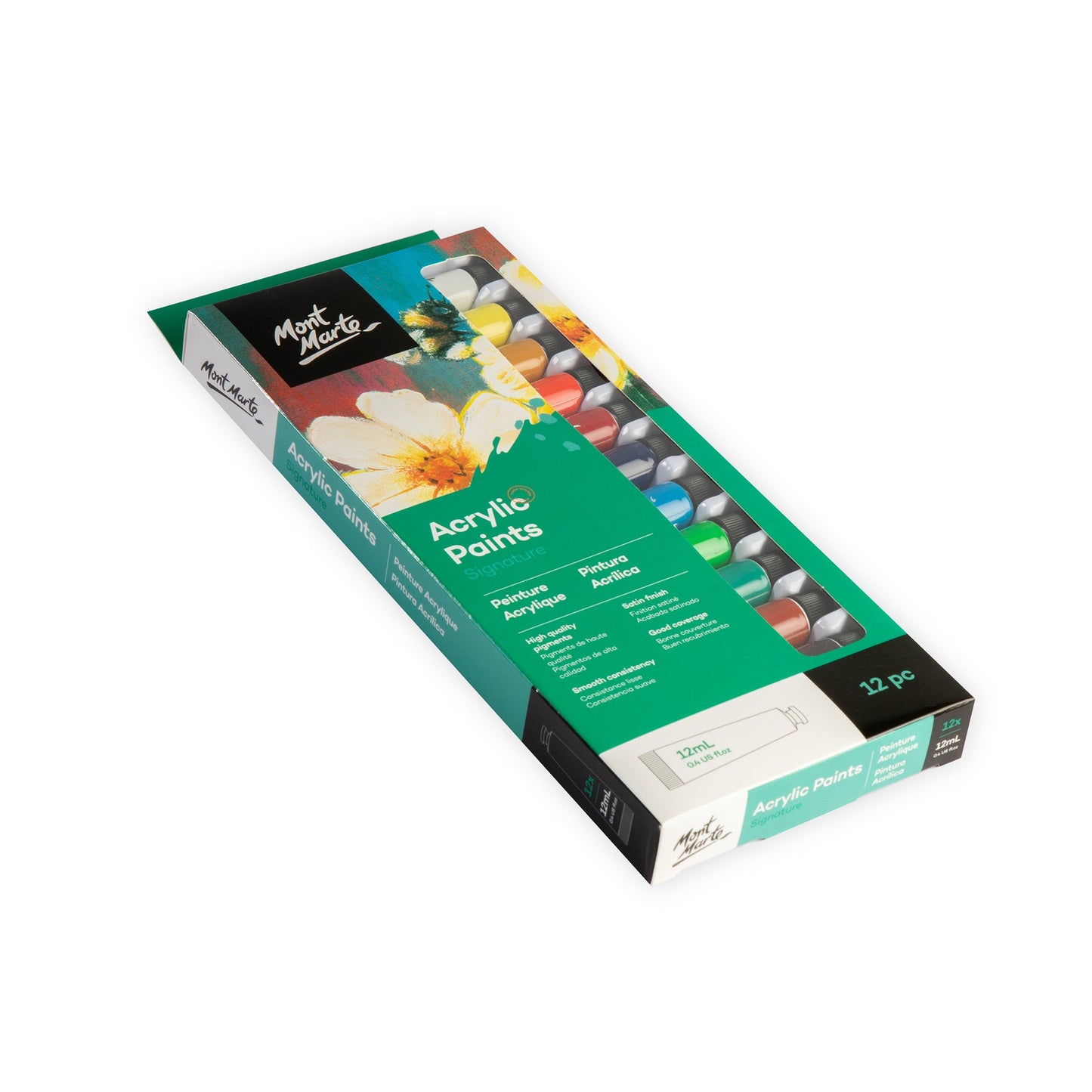 Mont Marte Acrylic Paints 12pc x 12ml