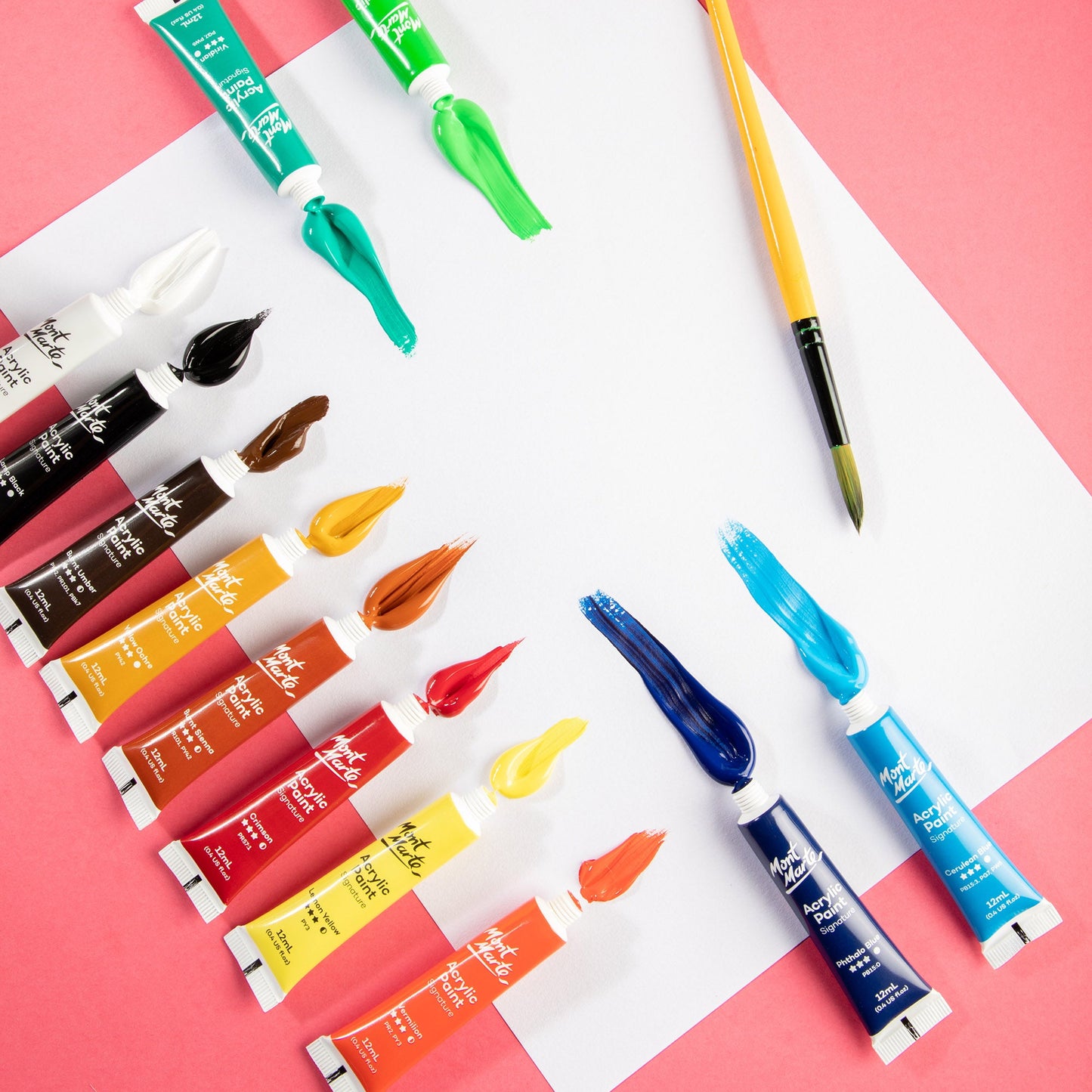 Mont Marte Acrylic Paints 12pc x 12ml