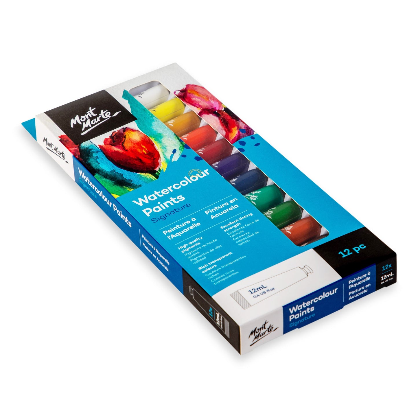 Mont Marte Watercolour Paints 12pc x 12ml