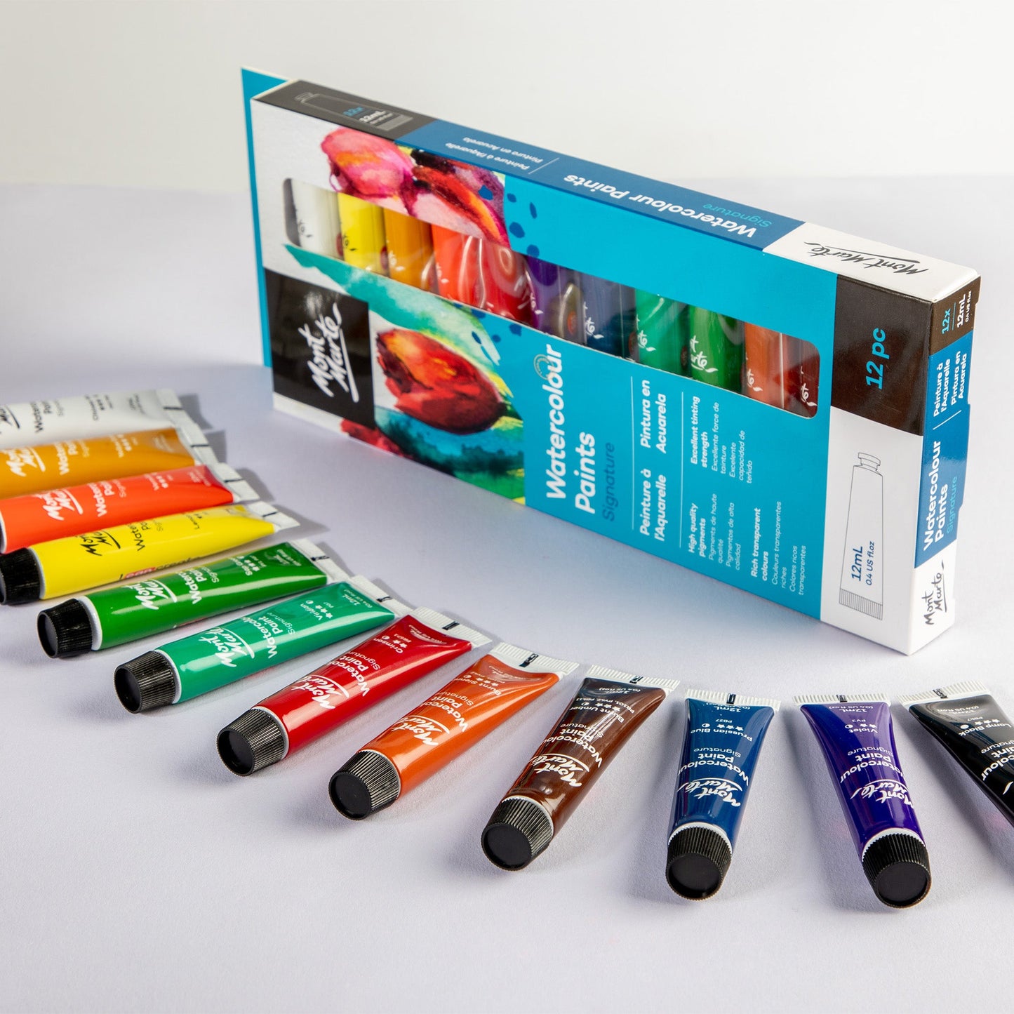 Mont Marte Watercolour Paints 12pc x 12ml