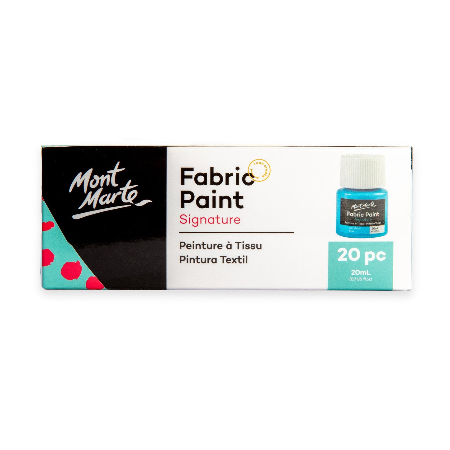 Mont Marte Signature Fabric Paint Set - 20pc x 20ml