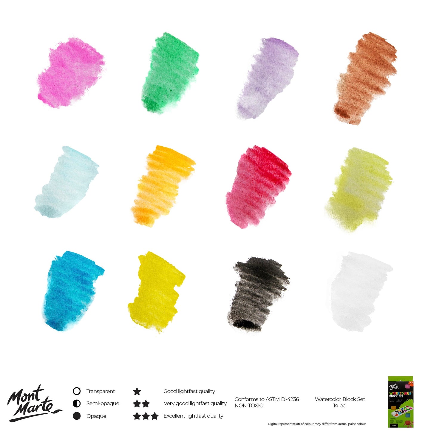Mont Marte Kids - Washable Watercolour Paint Set